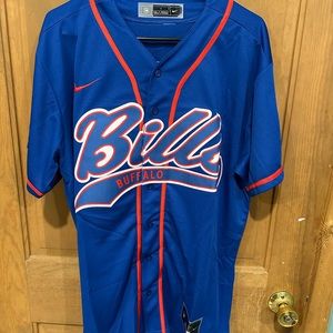 Nike Buffalo Bills Stitched Josh Allen 17 Baseball Jersey